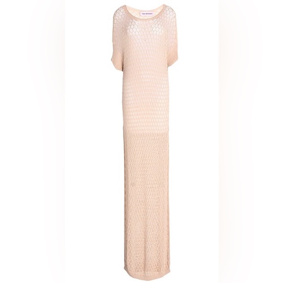 Pink Memories Long Dress in Beige - Picture 1 of 4